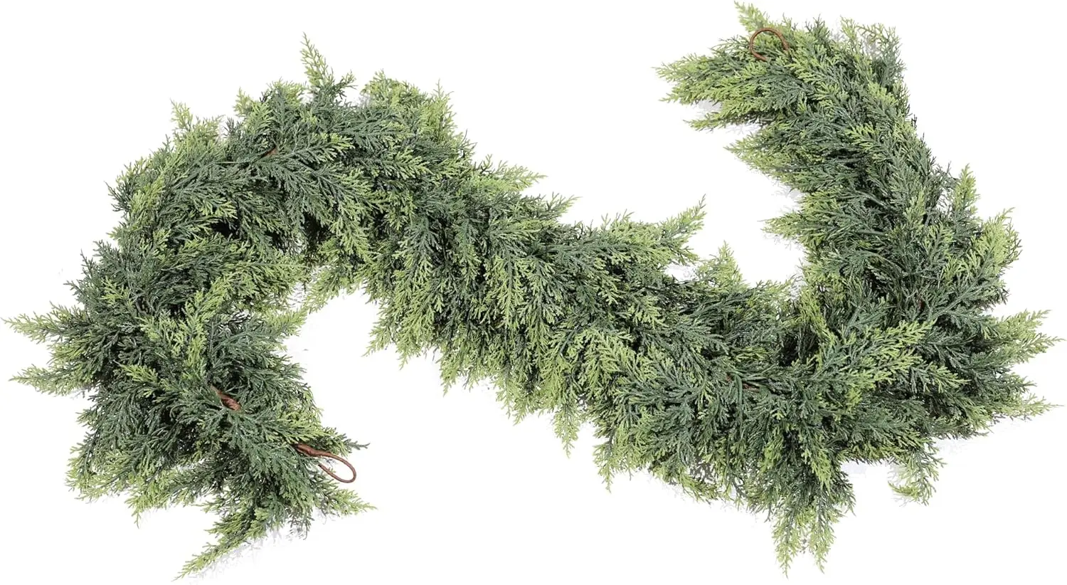 

6ft Realistic Cedar Garland with 150 Branches for Christmas Decor – Indoor Outdoor Mantle Fireplace Table Stairs