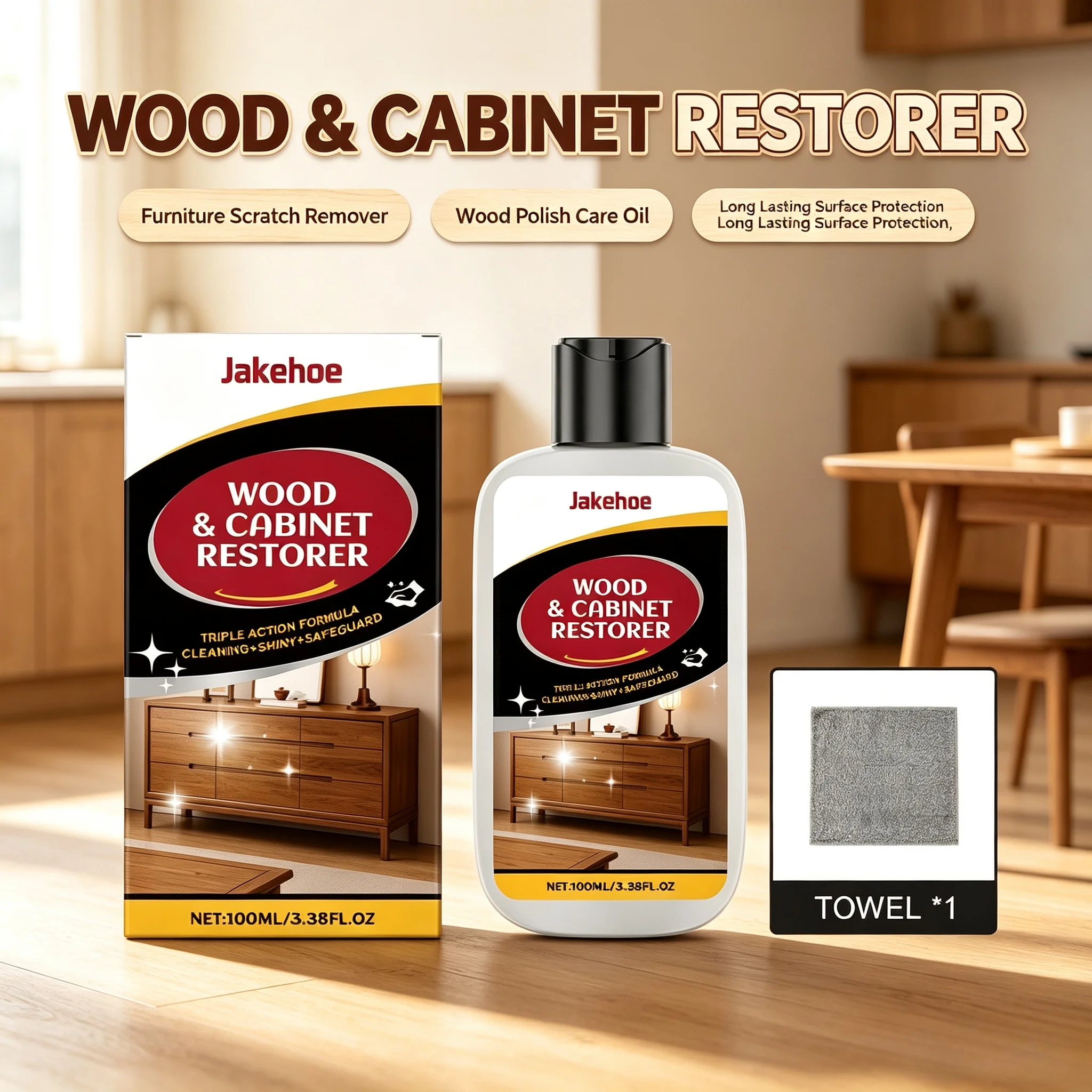 Wood Cabinet Restorer Furniture Scratch Remover Wood Polish Repair Oil Multipurpose Wooden Floor Care Wood Surface Protect Agent