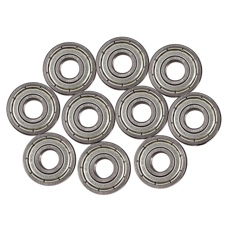 20 Pcs Deep Groove Ball Bearings: 10 Pcs 6800Z 10 X 19 X 5Mm & 10 Pcs 607ZZ 19 X 7 X6mm Sealed Metal Ball Bearings