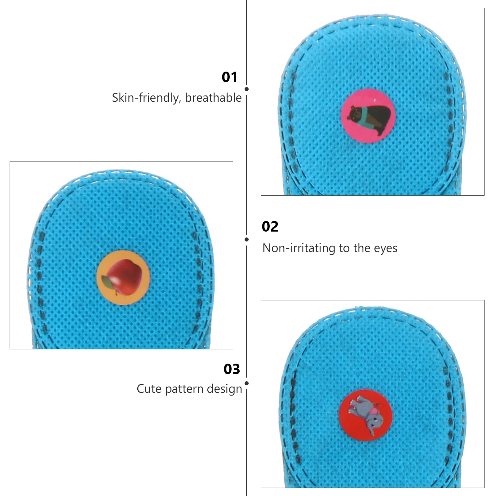 

12pcs Patches For Glasses Amblyopia Treatment Nonwoven Comfortable Medical Eye Cover Lazy Rehabilitation Training