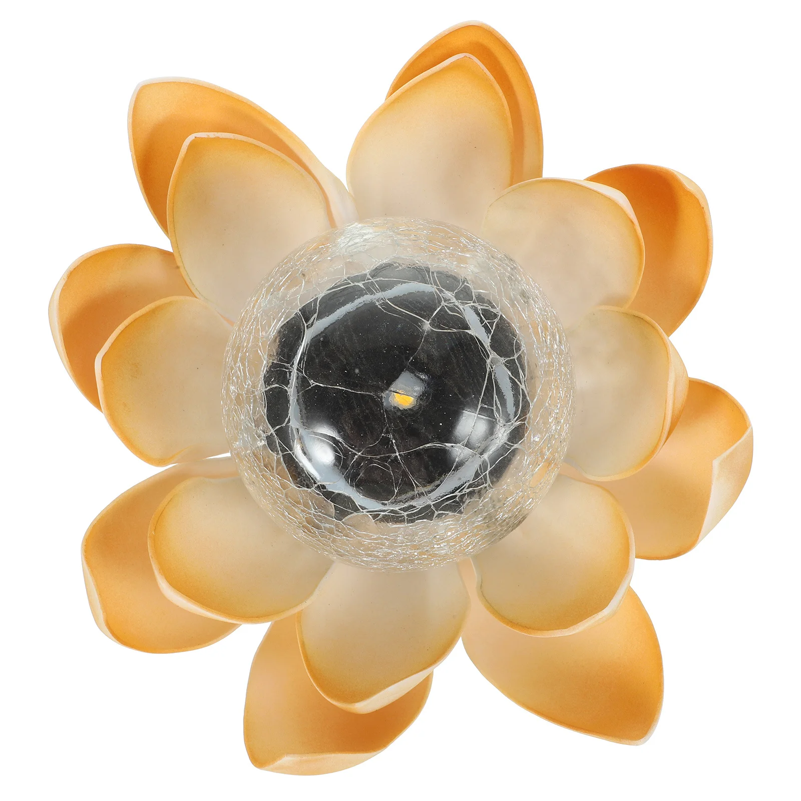 

1Pcs Lotus Design Solar Light Yellow Creative LED Garden Insert Light Outdoor Yard Lawn Waterproof Decorative Lamp