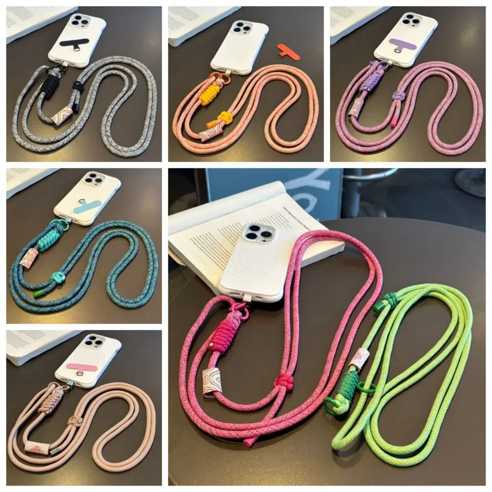 Adjustable Mobile Phone Straps Neck Rope Dual-purpose Crossbody Lanyard Anti Loss Retro Style Phone Hanging Rope