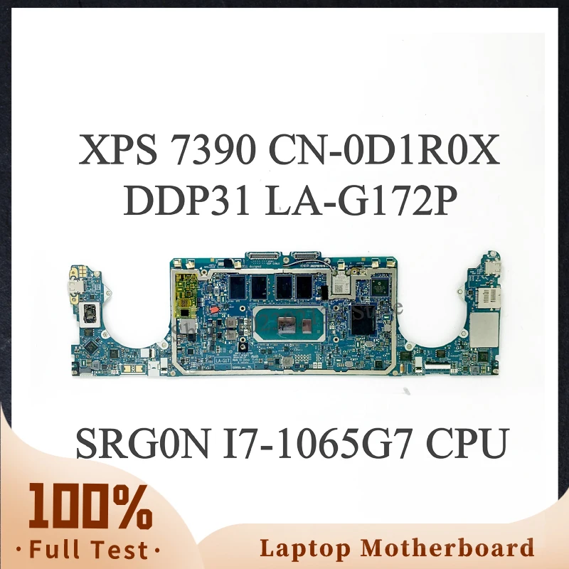 D1R0X 0D1R0X CN-0D1R0X DDP31 LA-G172P Mainboard For DELL XPS 13 7390 Laptop Motherboard W/SRG0N I7-1065G7 CPU 100%Full Tested OK