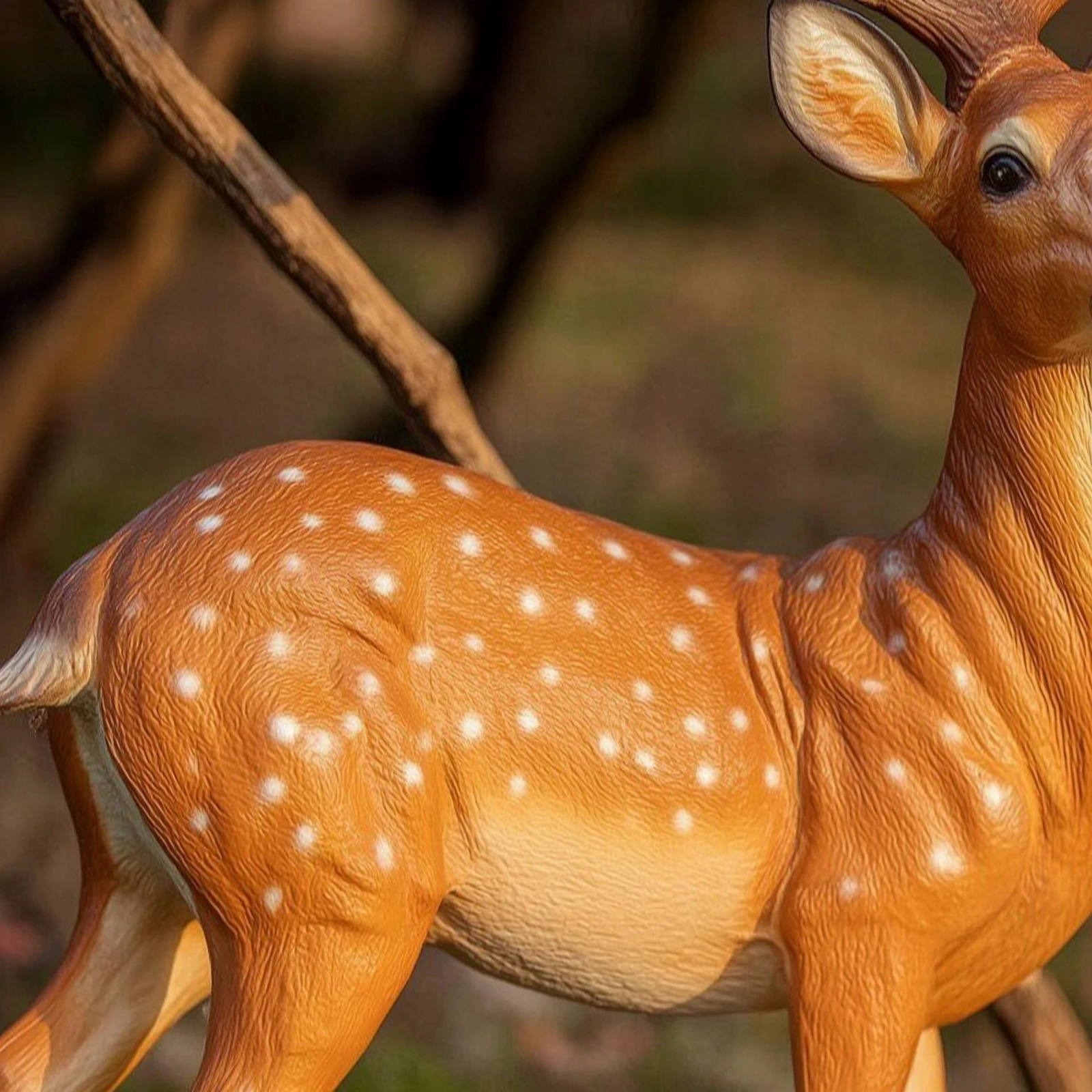 Garden Deer Statue Textured Deer Statue Freestanding Decorative for Gardeners, Lawn, Yard