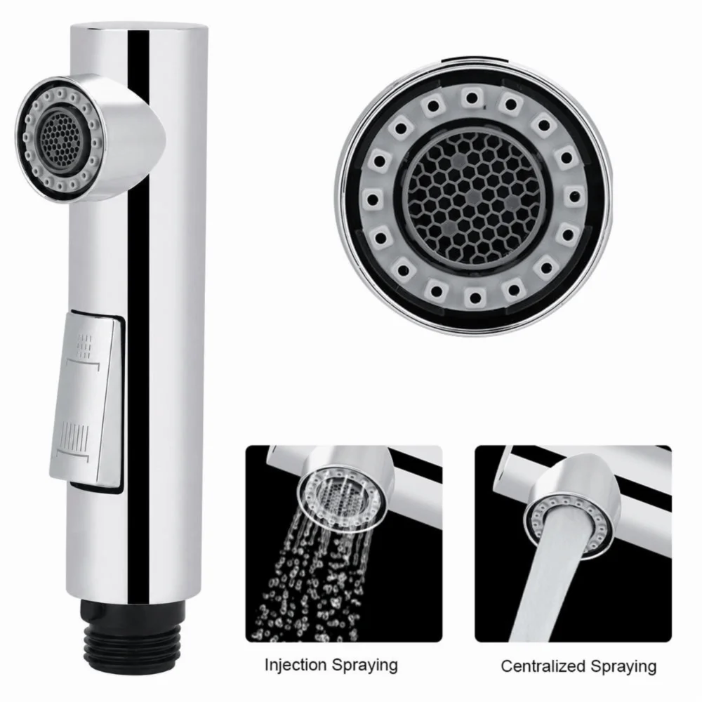 Pull Out Faucet Sprayer G1/2 Male Thread ABS Material Kitchen Faucet Head 2 Spraying Modes 4.53 x 1.10 x 0.79in