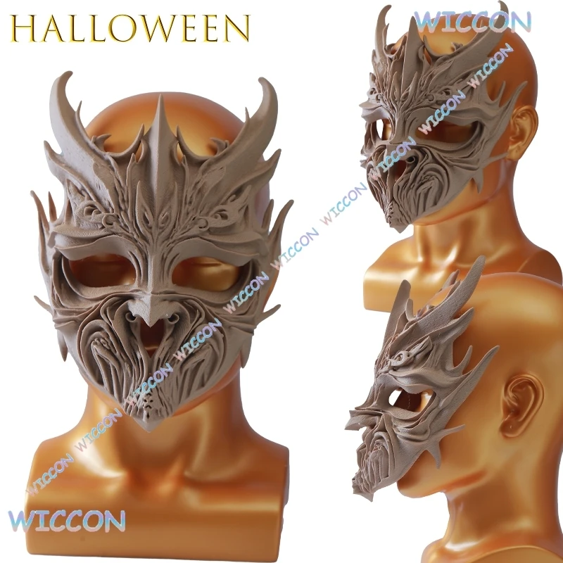 

WuHu/Halloween Tree Spirit Косплей Маска Деревянная Маска Демона Игровой Персонаж Опора Рождественская Вечеринка Косплей Костюм Сценический Реквизит