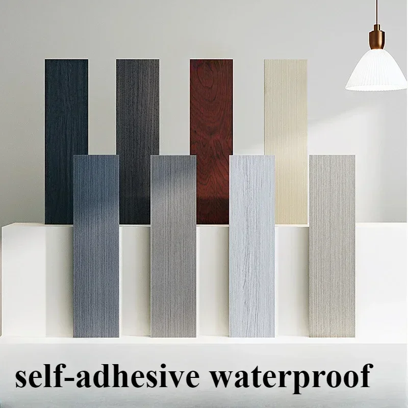 

Wood grain baseboard pvc self-adhesive baseboard waistline waterproof and moisture-proof tile sticker