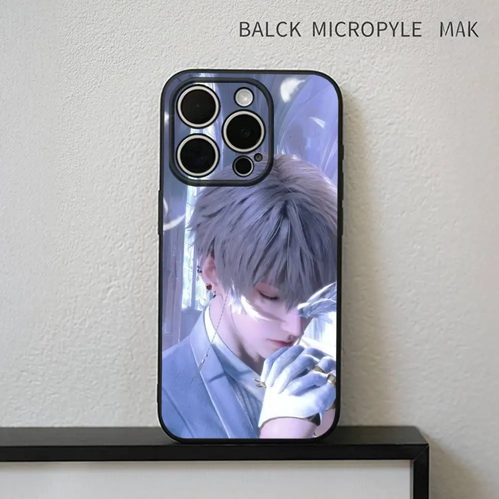 Etui na telefon Love Deepspac Rafayel do iPhone'a 17, 16, 15, 14, 13, 12, 11 Plus, Pro Max, miękka czarna obudowa