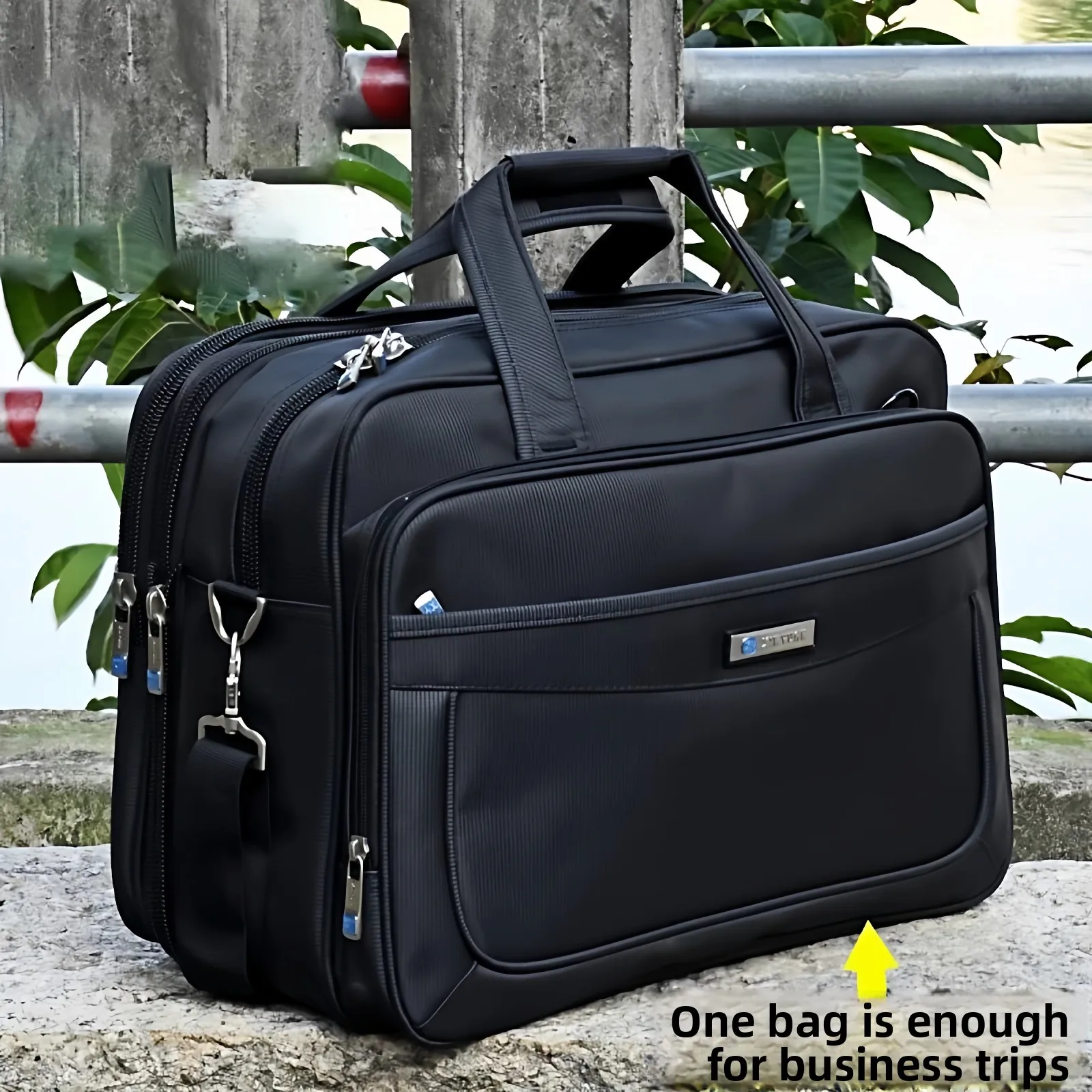 

Men's Briefcase Oxford Cloth Computer Bag Handbag Single Shoulder Crossbody Business Backpack Large Capacity Casual Style