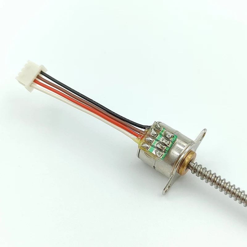50mm Stroke Mini 10mm Precision Linear Stepper Motor DC 5V 2-Phase 4-Wire Stepping Motor Long Lead Screw Rod Slider Moving Nut