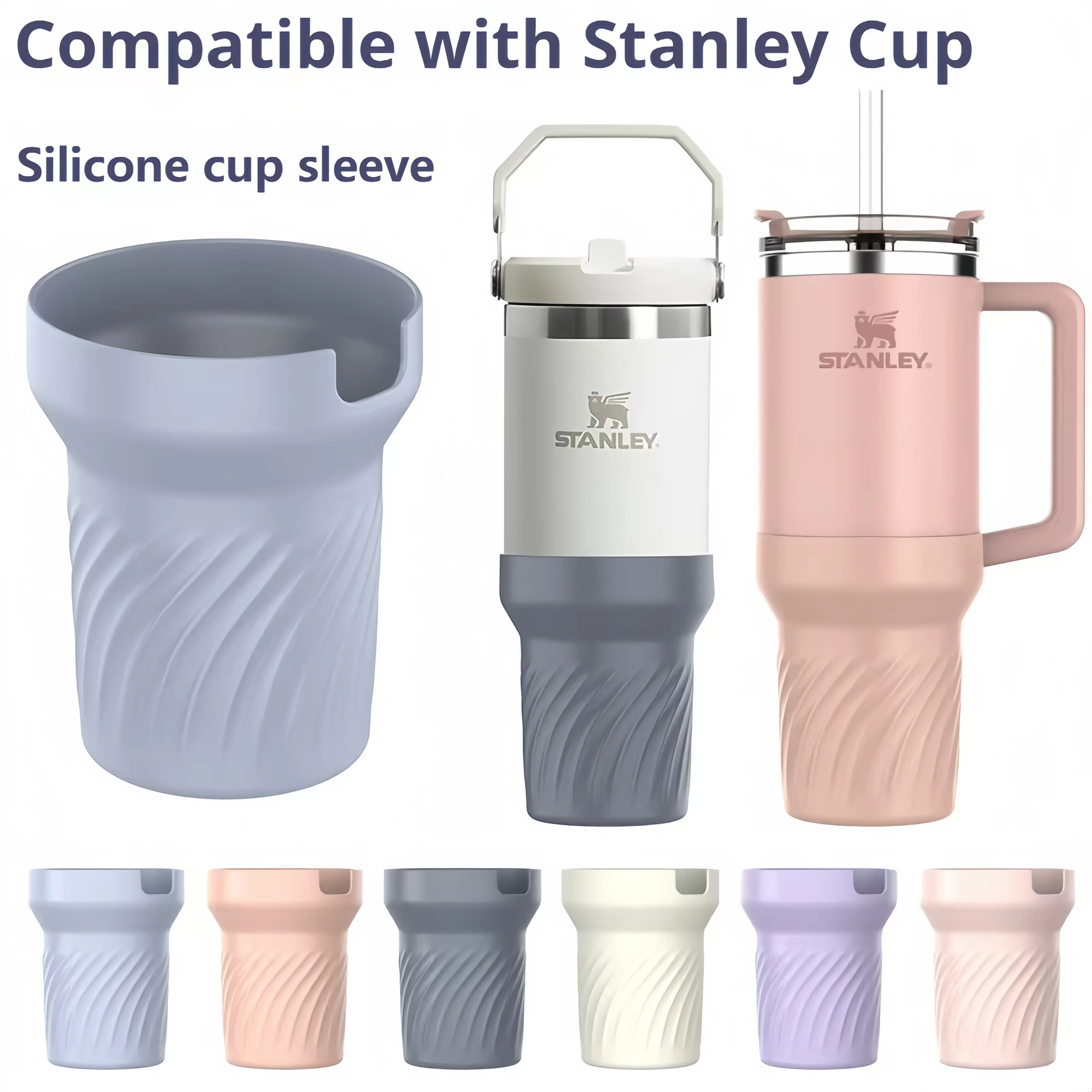 

Silicone Boot For Stanley 40 oz，Anti Slip Bottom Holder Protector, Water Bottle Boot Sleeve for Stanley Cup Accessories,