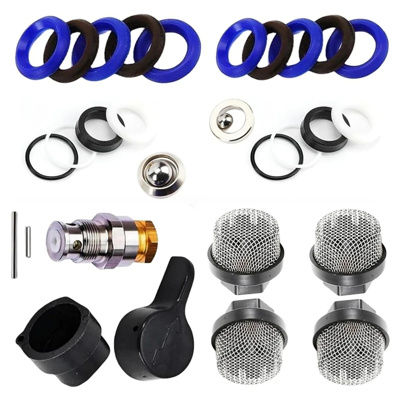 

246385 Hose Inlet Strainer Filter & 244194 235014 Sprayvalve Drain Valve Set For 390 395 490 495 595 Pump Repair