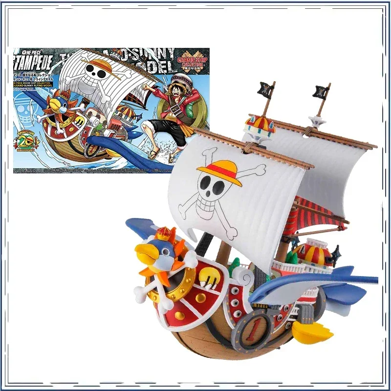 

BANDAI Anime One Piece Thousand Sunny Blackbeard Pirates Enel Shanks Gifts for Children Genuine Action Figure Model Toys