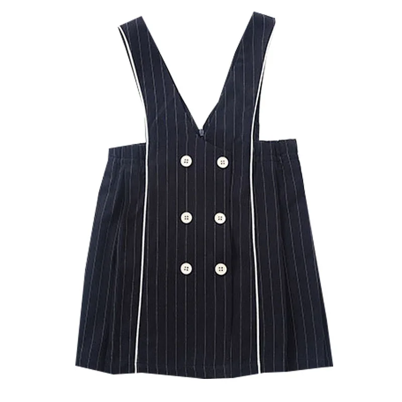 New 2026 Spring Summer Dresses Kids Preppy Style Pleated Big Girls Dress Teenage Dresses Suspender Jumper Skirt 2 To 25 Years