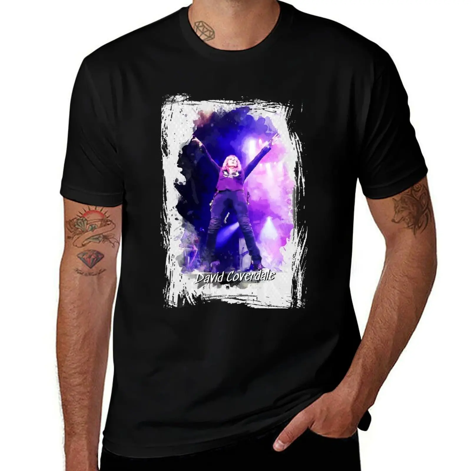 

Whitesnake - David Coverdale live in concert T-Shirt anime tshirt cotton graphic tees t shirts for men graphic