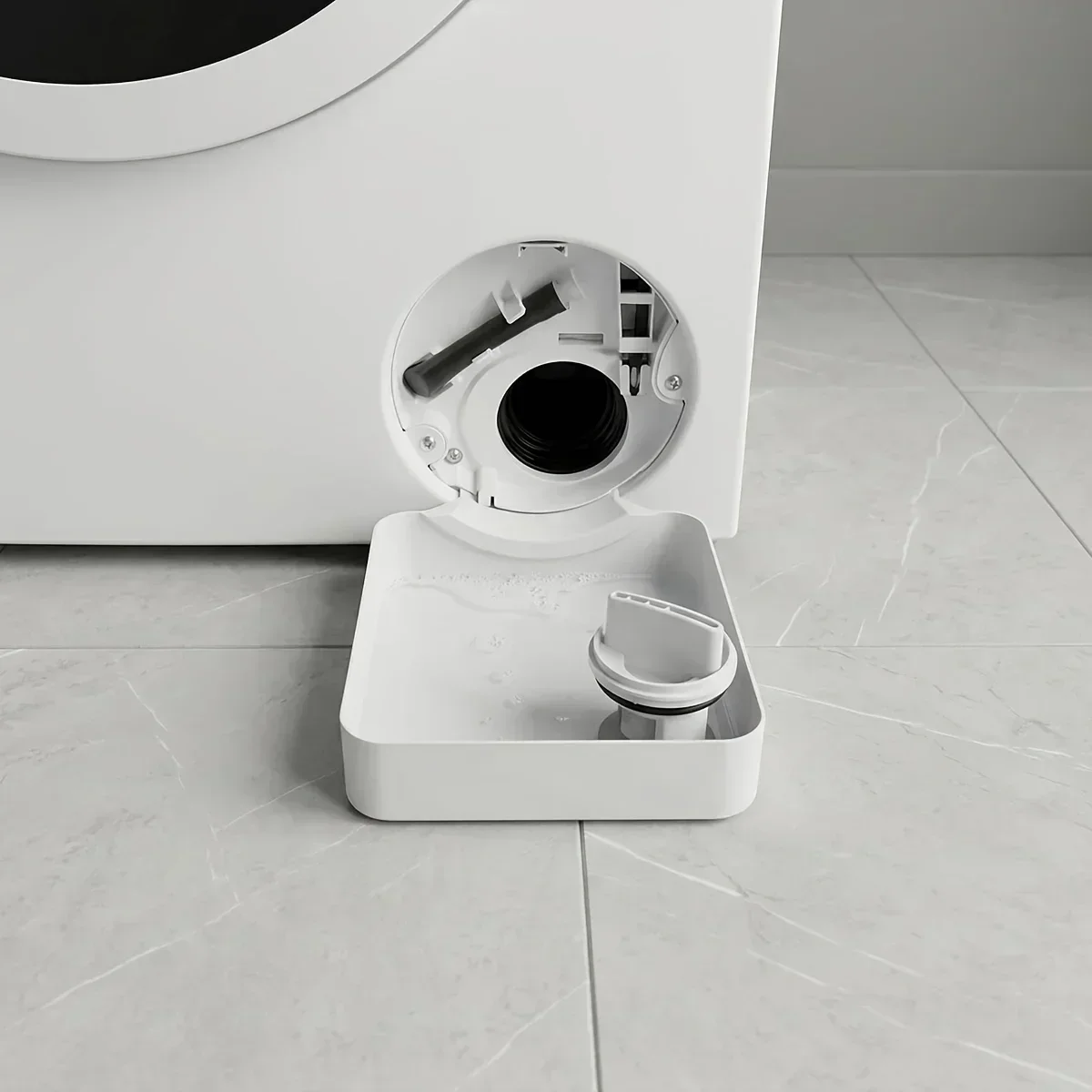 Washing Machine Drainage Tray, Water Catch Tray for Lint Filter Cleaning, Portable Anti-Spill Water Pan for Home Laundry Room