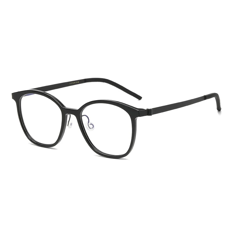 Denmark Brand Titanium Ultralight Glasses Frame Men Women Square Screwless Eyeglasses Fashion Blue Light Spectacles Frames 1851