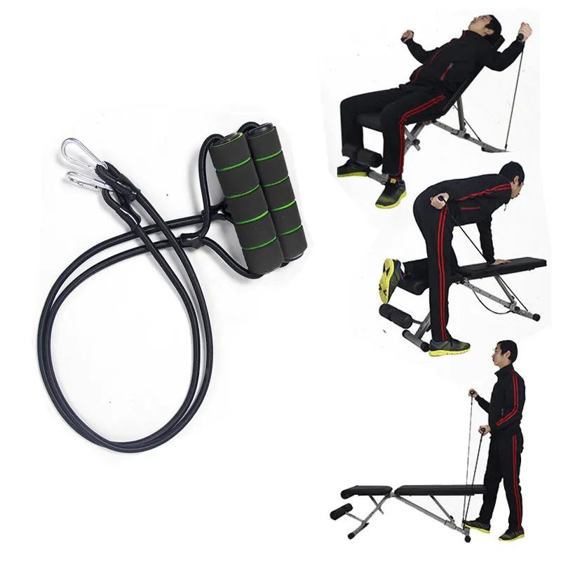 Elastic cord pull rope arm strength exercise device, multifunctional resistance device, chest expander, home fitness equipment