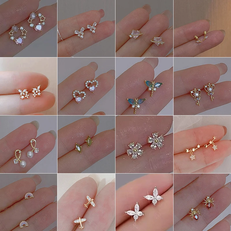 Pendiente romántico de cristal con forma de corazón y mariposa para mujer, joyería para fiesta y boda, regalos
