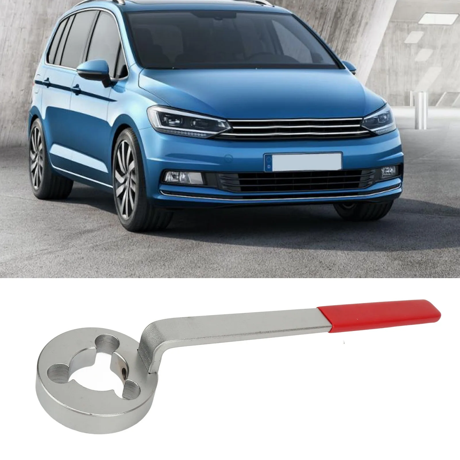 Car Water Pump Pulley Locking Wrench Efficient 298mm Long Plastic Coated Handle Belt Pulley Spanner Remover