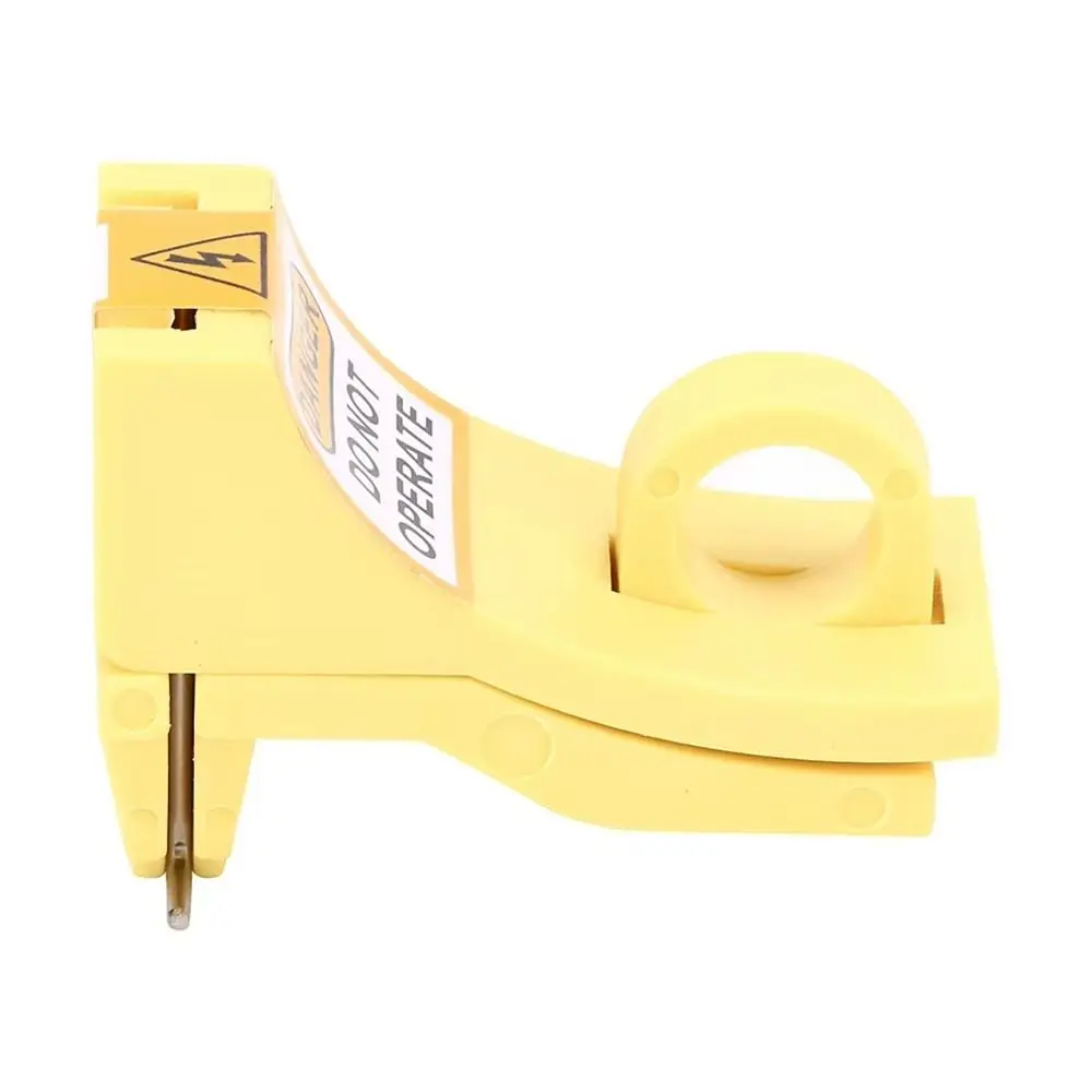 1Pcs Nylon Circuit Breaker Lockout Device Yellow Outward Pin Miniature Circuit Breaker Safety Lockout Compact Mechanical Design