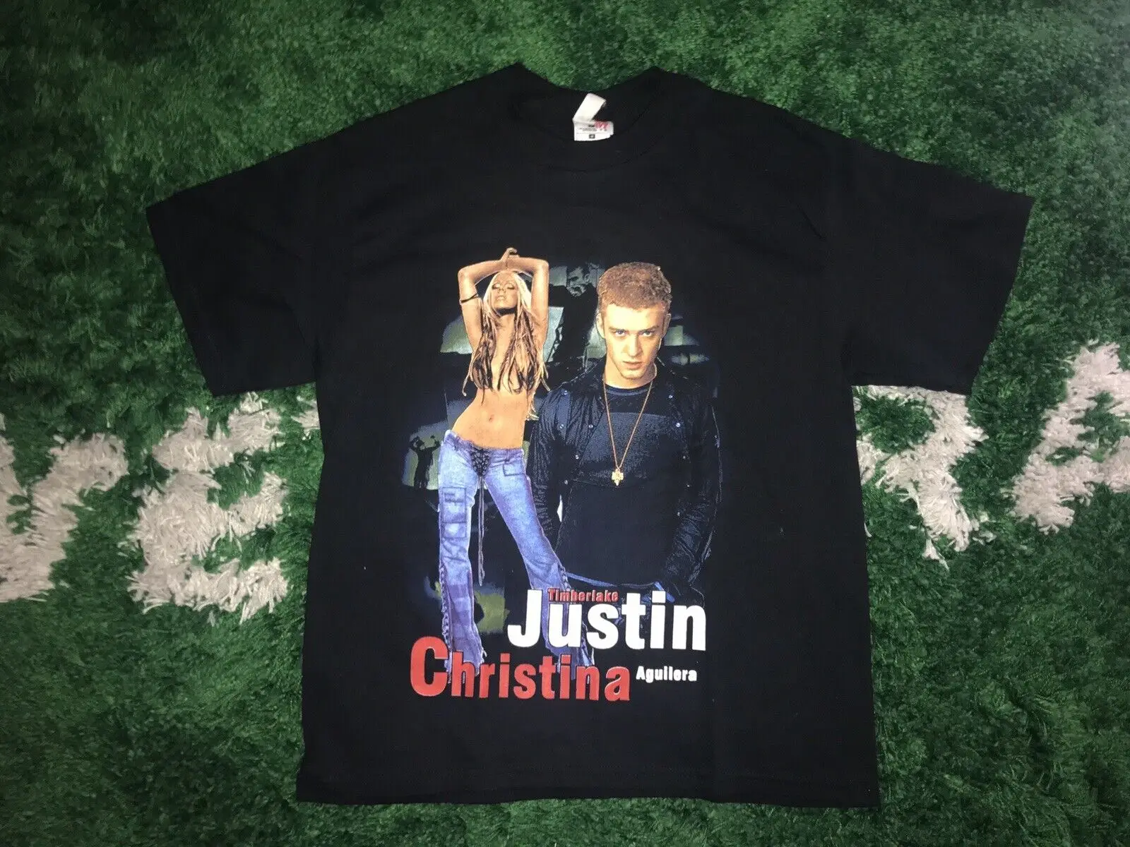 Vtg Christina Aguilera Justin Timberlake Justified Stripped Tour Tee 2003 Sz S