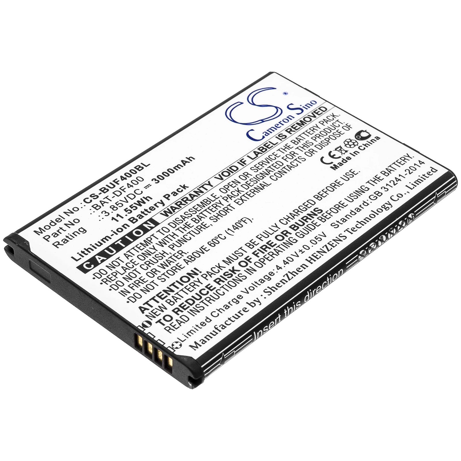 

Сменный аккумулятор CS для Bluebird EF400 Bluebird BAT-DF400 BAT-EF400 3000 мАч / 11,55 Втч