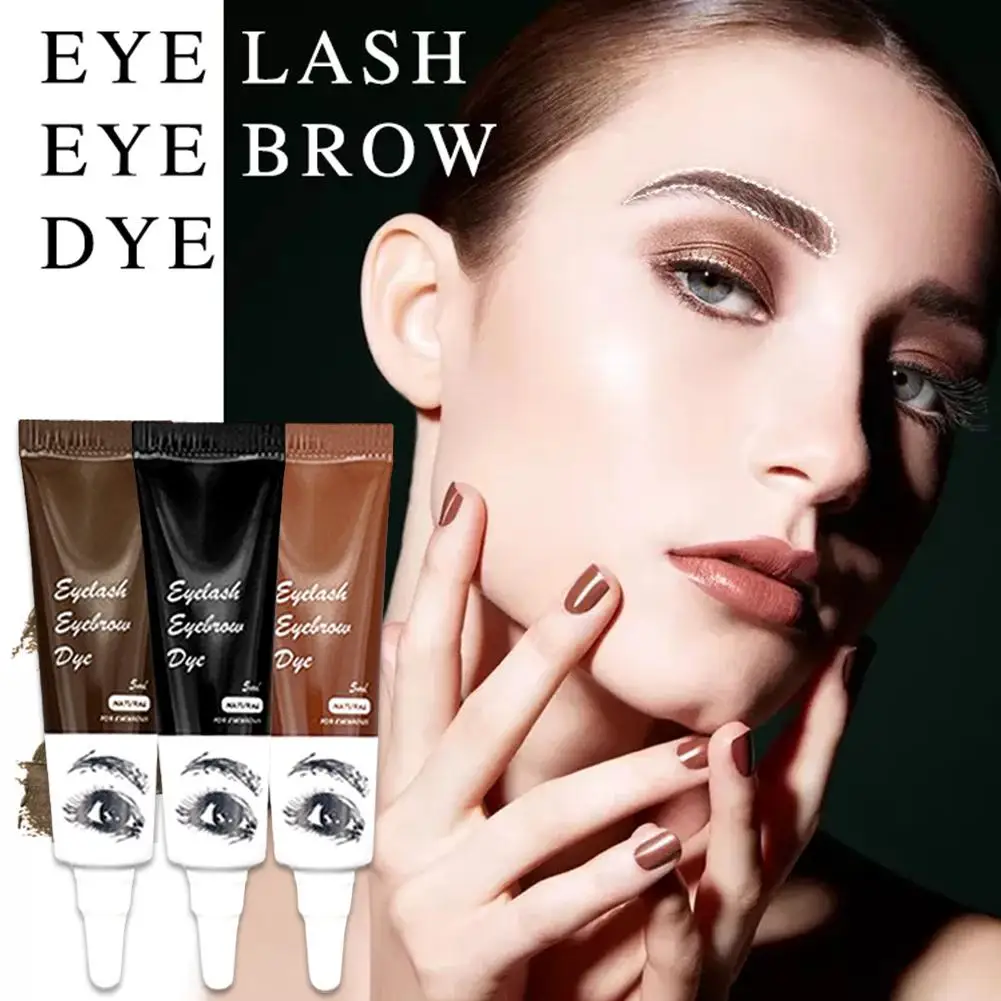 Professional Henna Eyelash Eyebrow Dye Tint 15-minute Fast Tint Easy Dye Gel Eyelash Brown Black Color Tint Kit