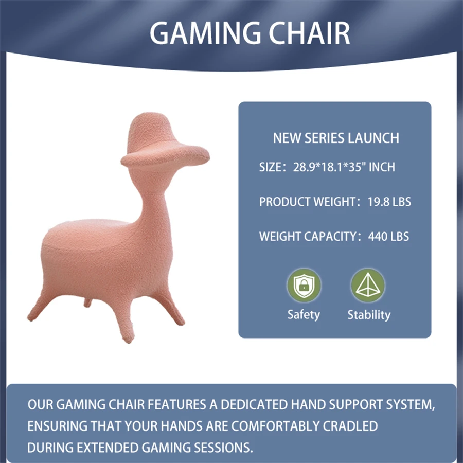 Stylish And Unique Game Chair, Comfortable Living Room, Bedroom Chair, Lamb Wool Fabric, Bedroom Reading Chair