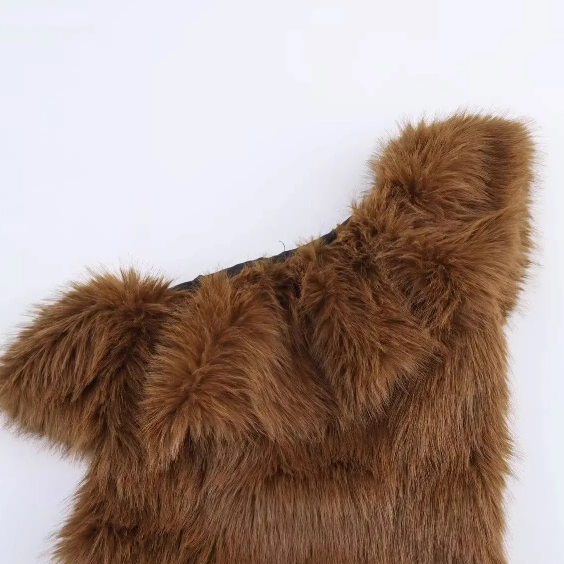 

JNLEAOG, осенний новый женский модный простой дизайн, меховой топ на одно плечо, уличный женский топ из высококачественной кожи премиум-класса