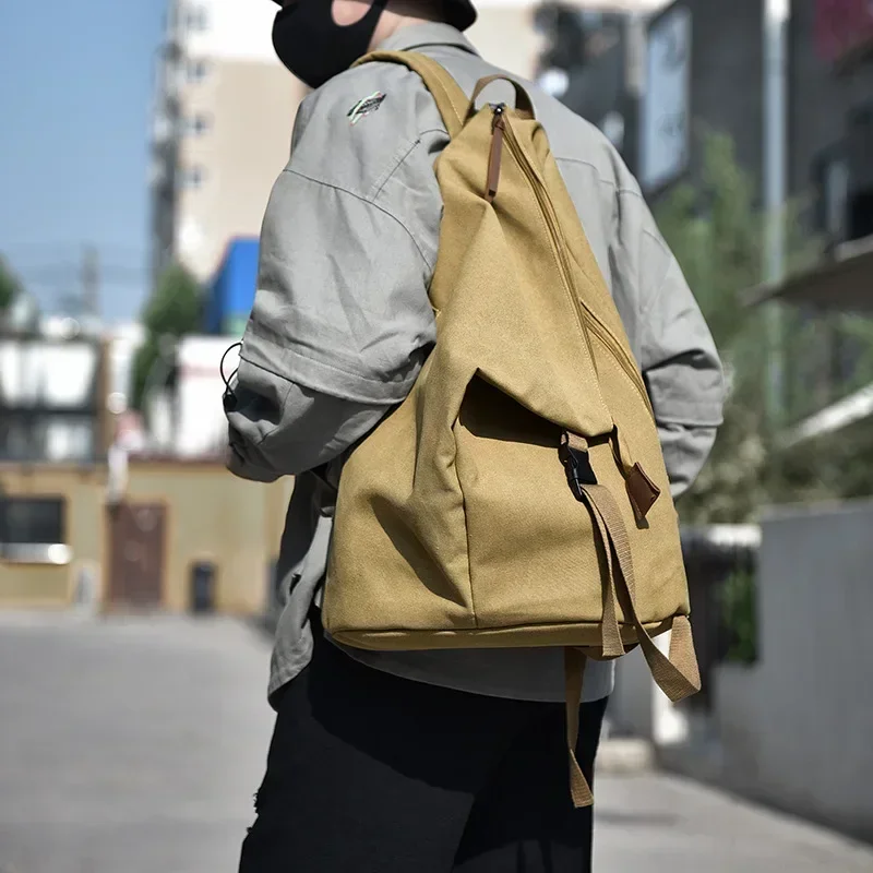 Male Backpack Canvas Large Back Bag for Men Fashion Casual Man Backpacks School Bag Men\'s Rucksack Teenagers Student Travel