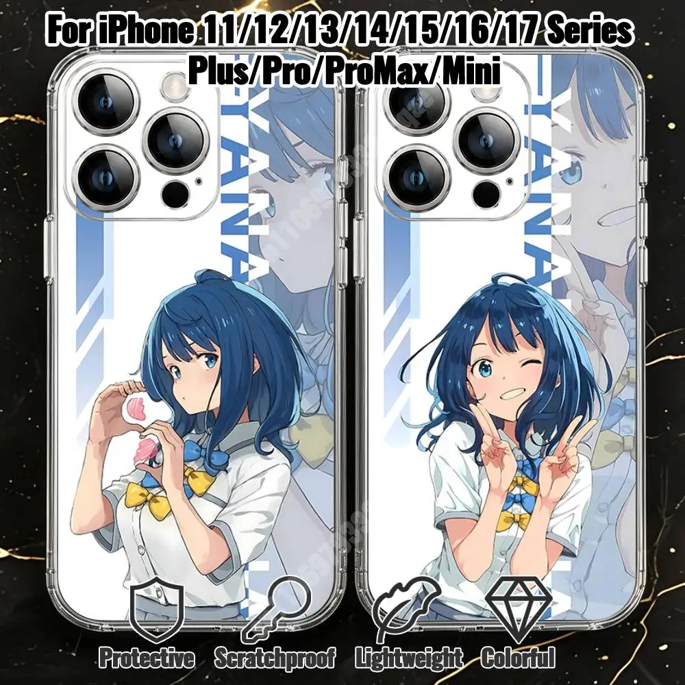 Losing Heroines Yanami Anna Phone Case for iPhone 17 16 16E Pro Plus Air 15 14 Max Mini 12 11 Transparent Protector