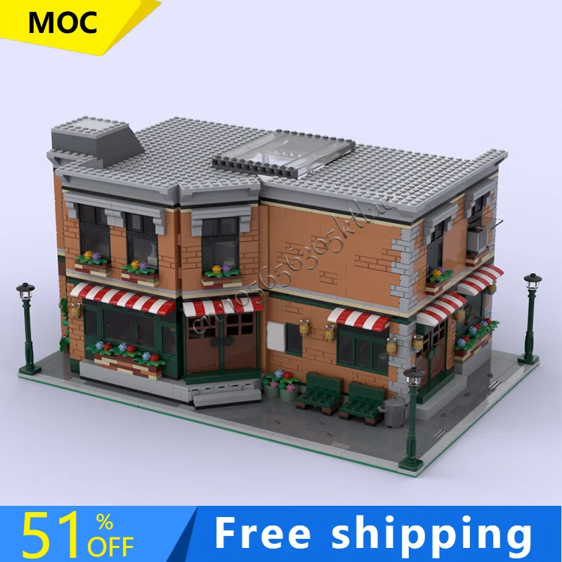 3494 PCS Hot Seller Medieval Central Perk Building Blocks Retro Architecture Model Display Decoration Toy For Kid Assembly Gift