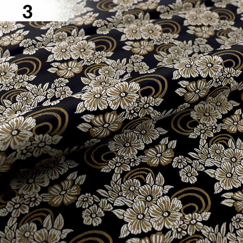 

100*75cm Chinese Brocade Jacquard Flower Pattern Damask Fabrics For Diy Design Sewing Material Cheongsam Dress Satin Garment