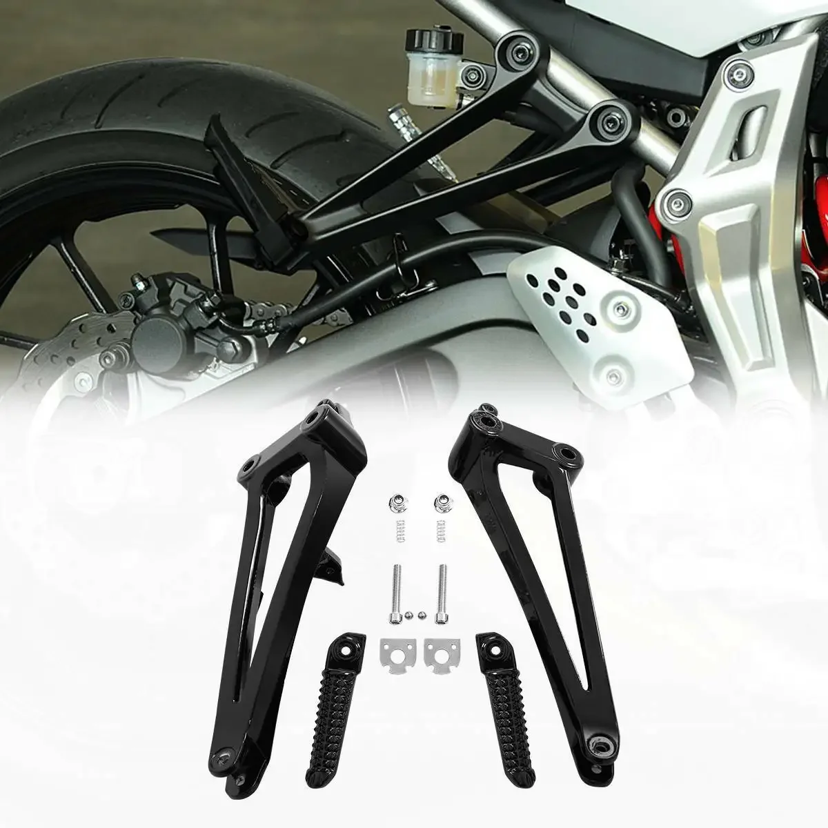 

Motorcycle Rear Passenger Footrest Foot Peg Bracket Set for YAMAHA YZF R1 2009-2014 Accessories & Parts