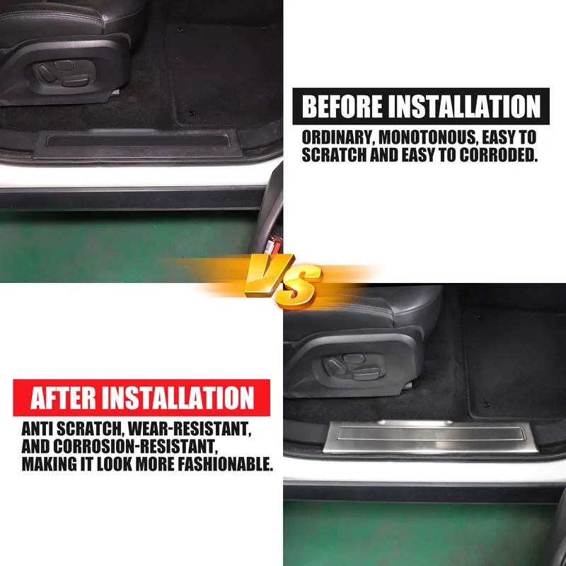 For Land Rover Range Rover Evoque 2012-2018 Stainless Steel Door Sill Scuff Plate Trim Thresholds Guards Sills Car Accessories