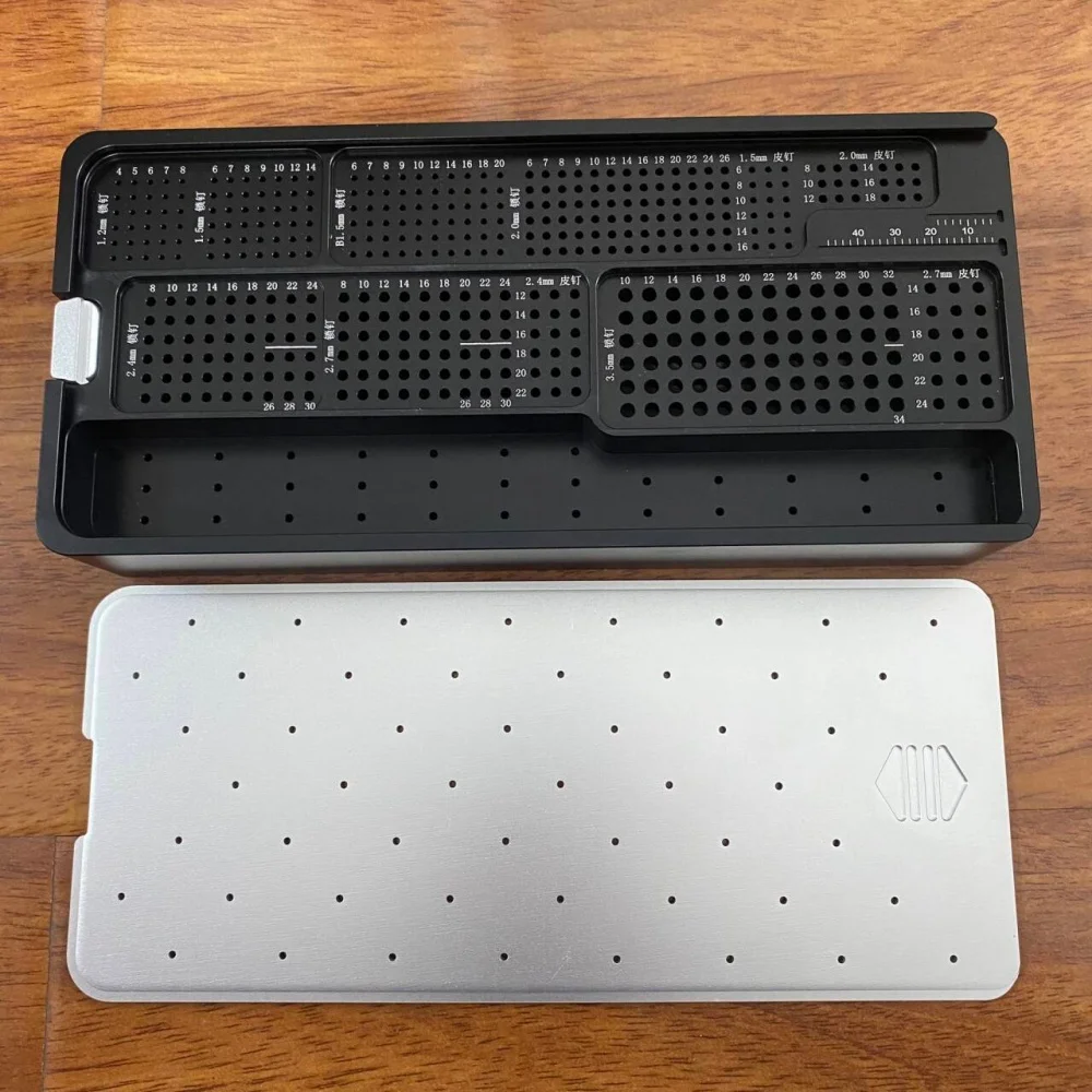 Veterinary Locking Screw Sterilization Box Orthopedic Surgical Instrument Aluminum