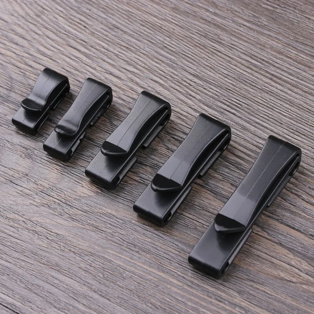 6 Pcs/Pack 23-60mm Black Quick Slip Keeper Slider Buckle End Clip For Molle Tactical Backpack Adjusting Strap Webbing