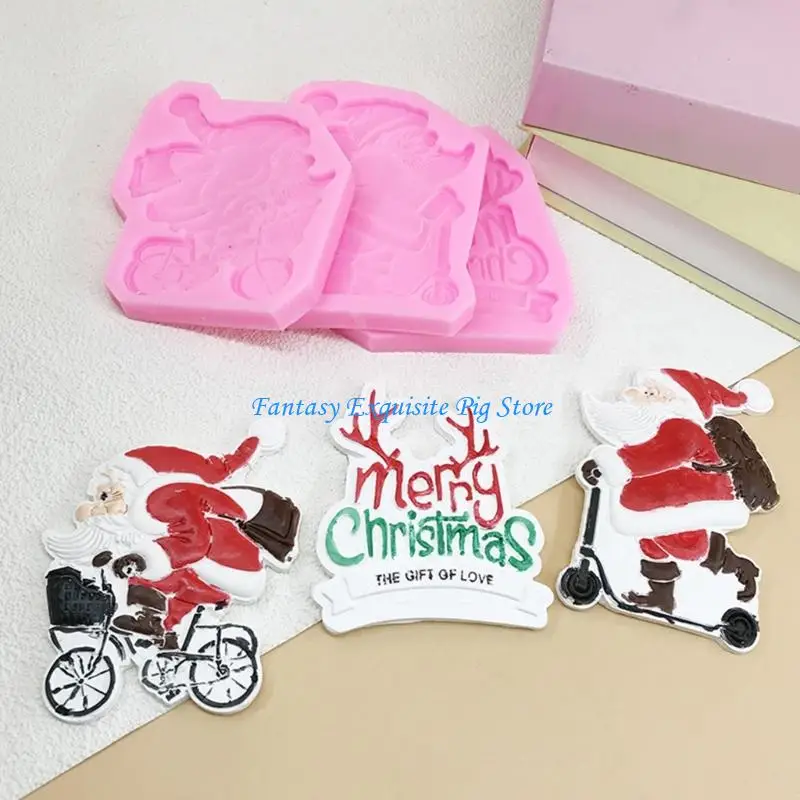 

Рождественская силиконовая форма для конфет с Санта-Клаусом, универсальный инструмент для рукоделия, шоколадное мыло, свечей,