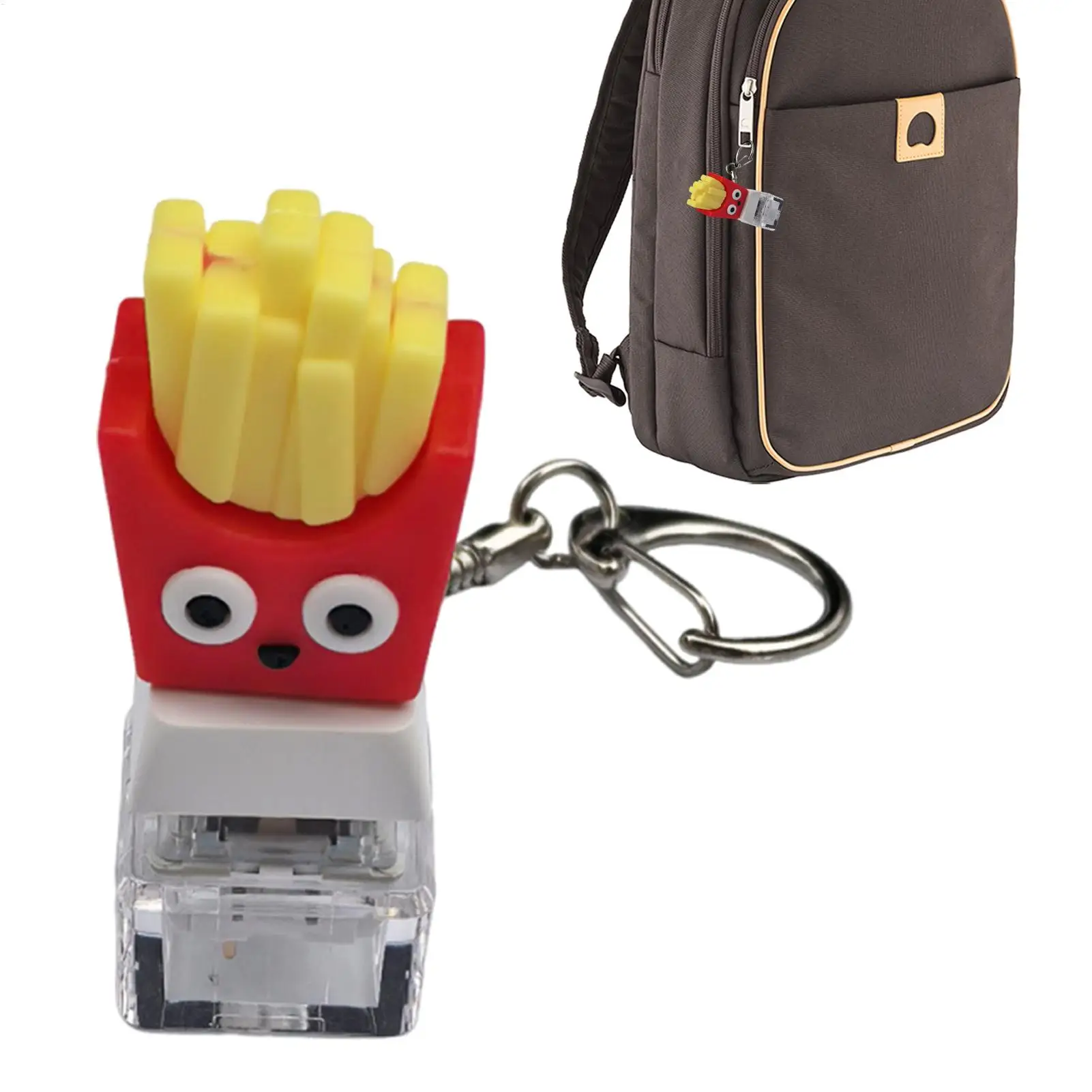 

Bag Charm Novelty Food Design Button Keyring Simulation Hamburger Button Keychain Pendant For Men Women Boys Girls Youth Teens