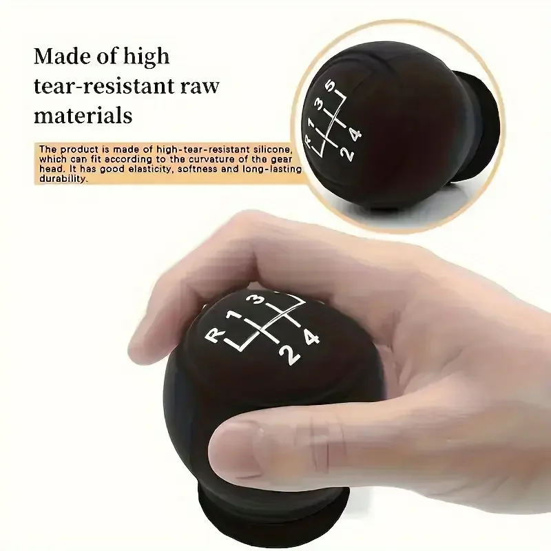 Universal Silicone Gear Shift Knob Cap Cover Stick Shifter Caps Protective Case Suitable For 5/6 Speed Manual Transmission Cover
