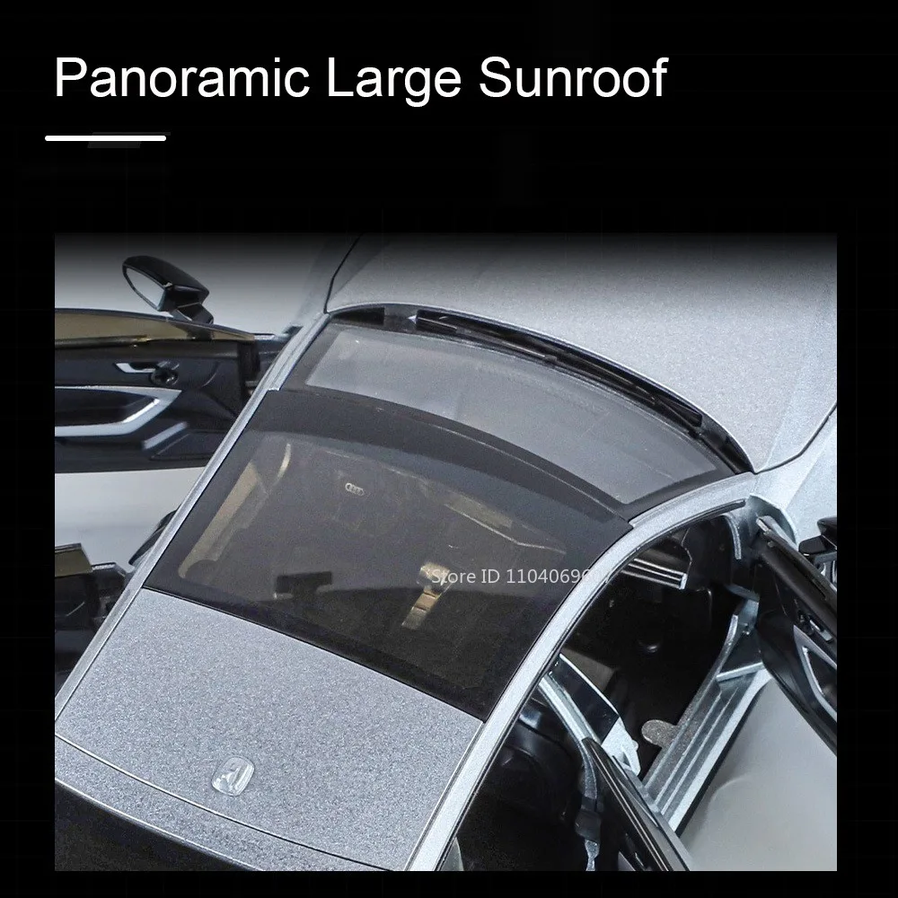 1:24 escala modelo de brinquedo rs7 sportback carros liga diecast a6l veículos em miniatura som luz portas abertas puxar para trás modelos ornamento