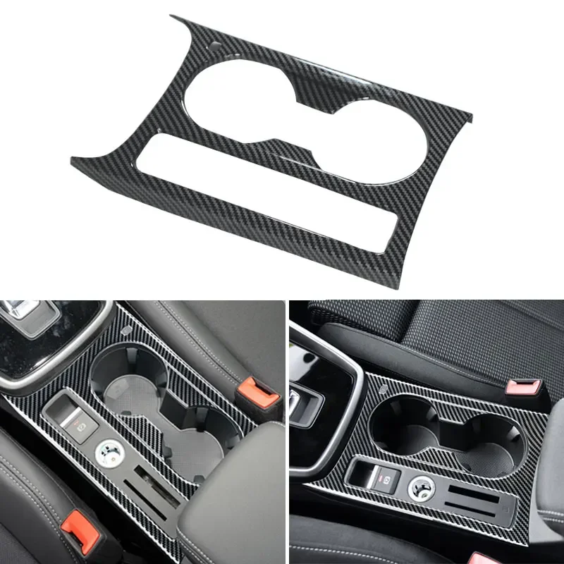 

LHD Car-styling Carbon Fiber Texture Center Control Water Cup Holder Frame Cover Trim For Audi A3 8Y 2019 2020 2021