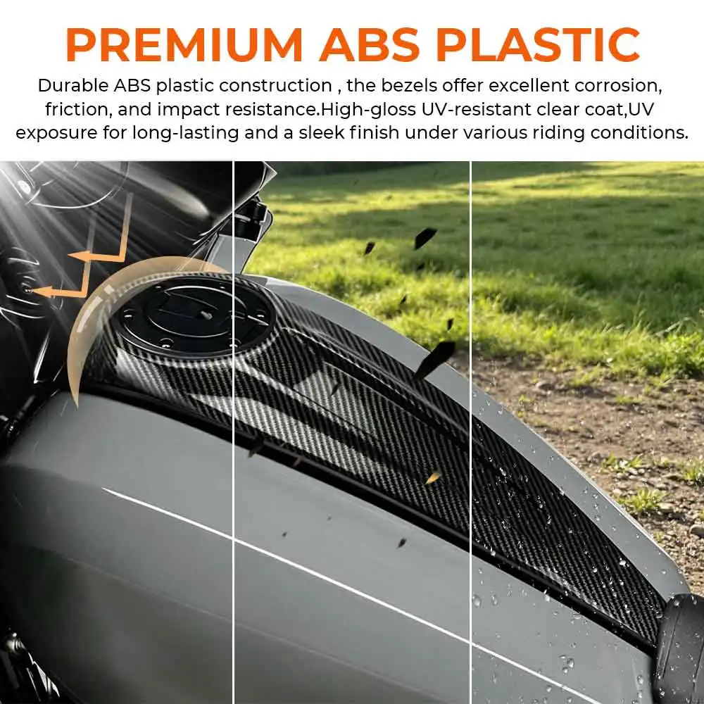 Mototrcycle Gas Tank Dash Panel Front Fuel Tank Console Cover For Harley Touring 2023-Up ABS Plastic & Rubber Accessories