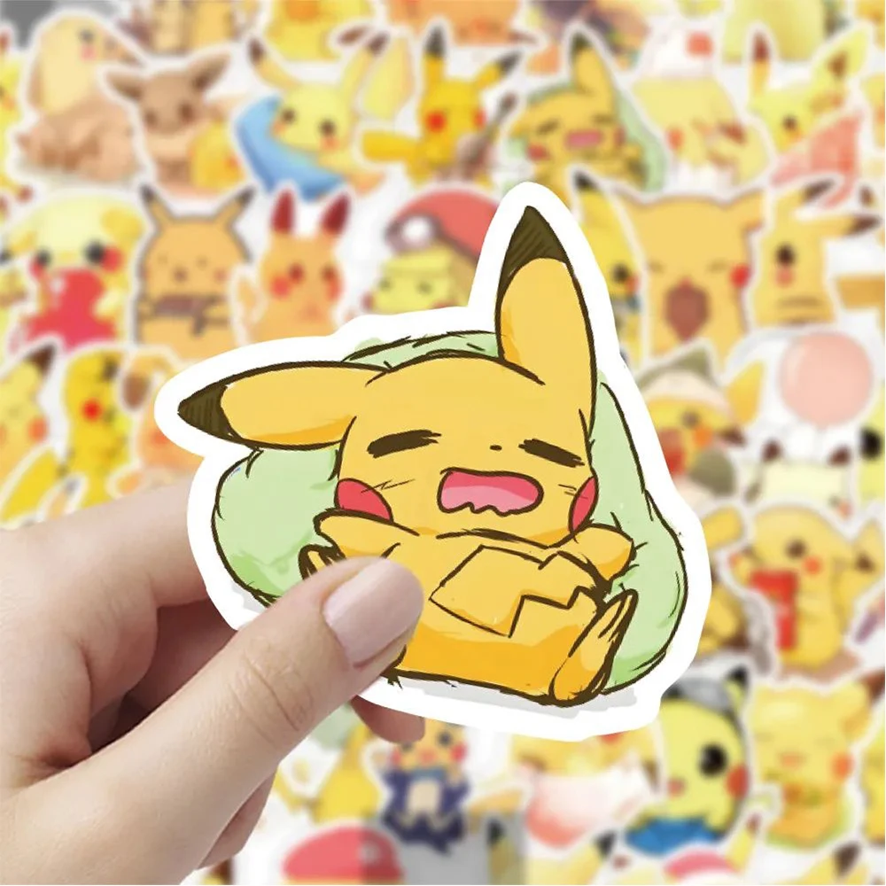 

10/30/60pcs Cartoon Pokemon Pikachu Cute Stickers DIY Notebook Skateboard Bike Car Waterproof Cool Anime Sticker Kid Classic Toy