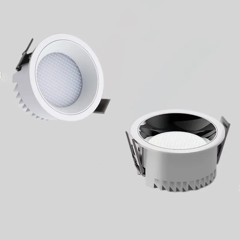 Imagem -03 - Lâmpada do Teto Led Anti-refletida Regulável Cob Downlight Iluminação para Sala de Estar e Quarto 7w 12w 15w 18w 24w 30w ca 85265v