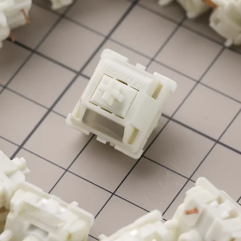 GATERON Smoothie Switches Linear 40g 5Pin POM Material Dual Spring with Light Guide Pole for Mechanical Keyboard Gaming Switches