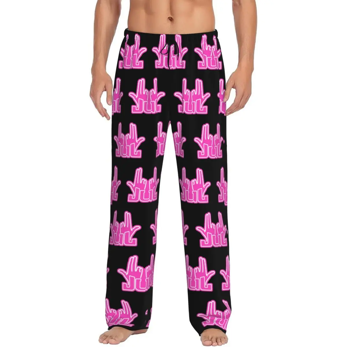 

Custom JUL Pajama Pants Men's French Rapper Music Lounge Sleep Drawstring Sleepwear Bottoms with Pockets
