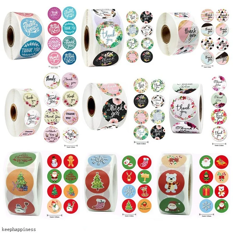 Stickers Labels Decorative Christmas Gift Kawaii Stylish Box Decoration Note Decoration for Students Officer