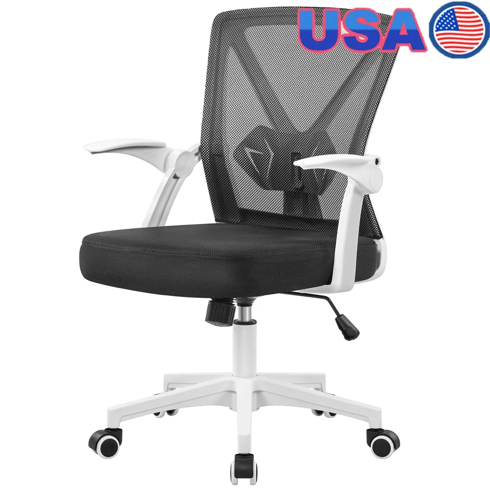 

Adjustable Ergonomic Mesh Office Chair with Flip-up Armrests 360° Swivel Durable Comfortable Desk Chair Home Office
